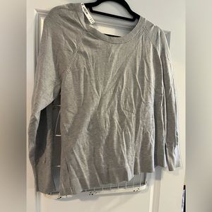 VS sweater with open back in light grey